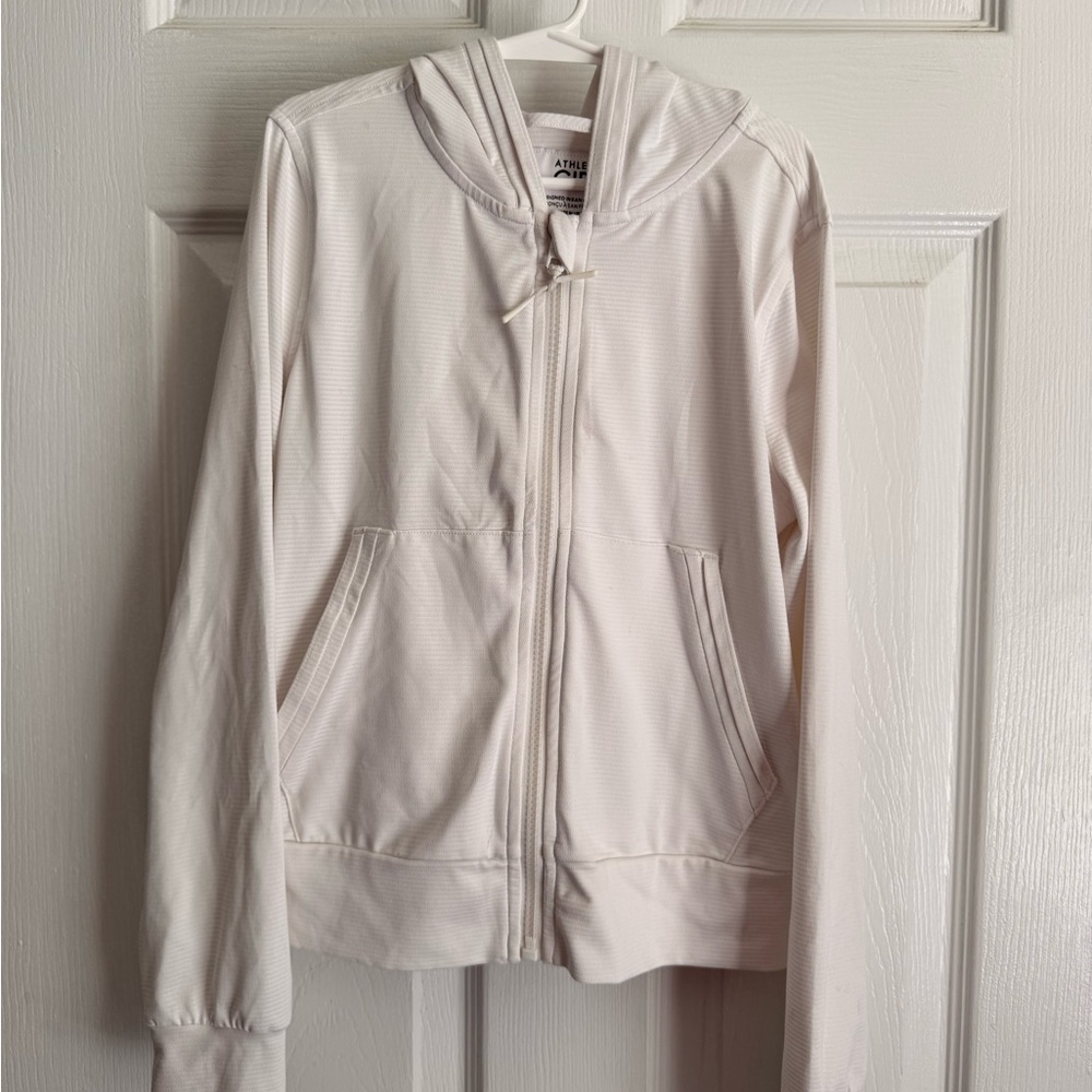 Athleta Girls Off-White Zip-Up Jacket